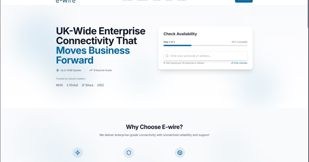 E-wire Platform — E-wire platform screenshot